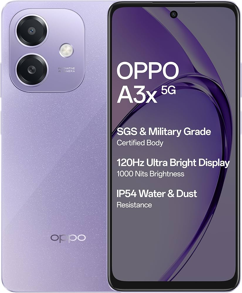 未開封 OPPO A3 5G 本体 128GB パープル OPPO A3X 5G (Starry Purple, 4GB RAM, 128GB Storage)|6.67” HD+